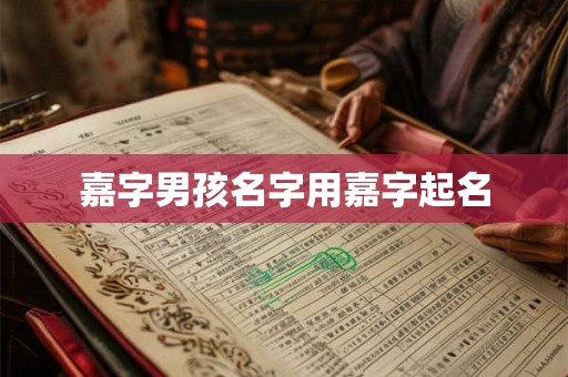 嘉字男孩名字用嘉字起名