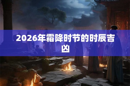 2026年霜降时节的时辰吉凶