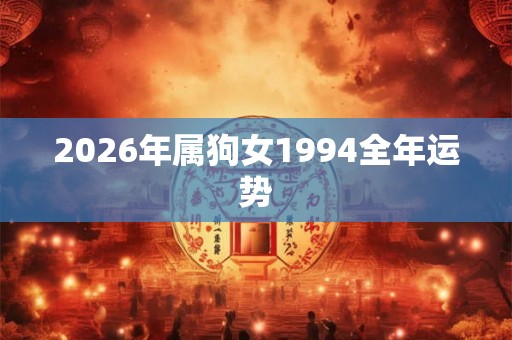 2026年属狗女1994全年运势