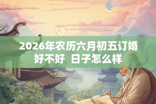 2026年农历六月初五订婚好不好  日子怎么样