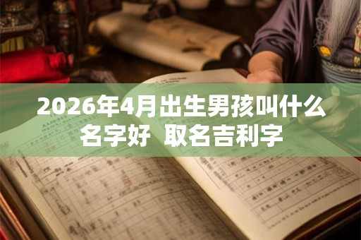 2026年4月出生男孩叫什么名字好  取名吉利字