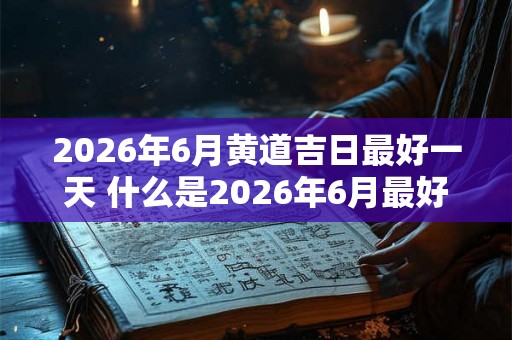 2026年6月黄道吉日最好一天 什么是2026年6月最好的黄道吉日