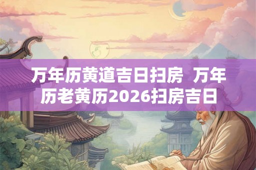 万年历黄道吉日扫房  万年历老黄历2026扫房吉日