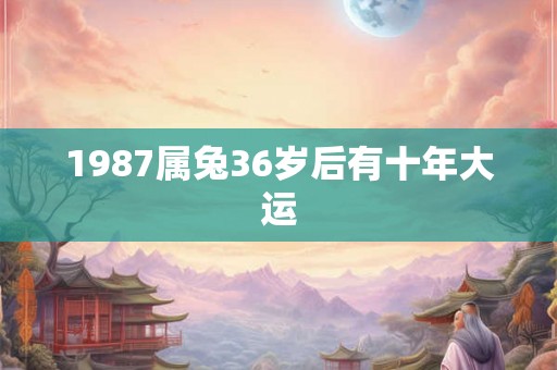 1987属兔36岁后有十年大运 1987属兔36岁后有十年大运