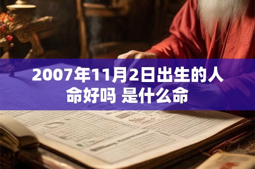 2007年11月2日出生的人命好吗 是什么命