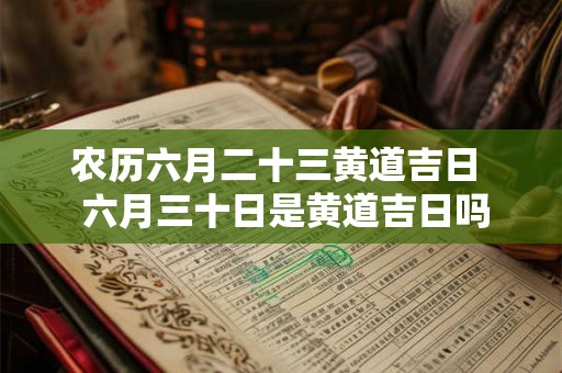 农历六月二十三黄道吉日  六月三十日是黄道吉日吗