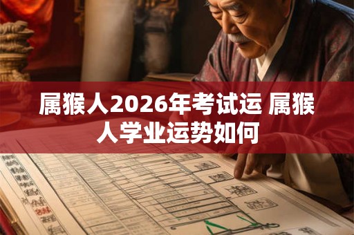 属猴人2026年考试运 属猴人学业运势如何