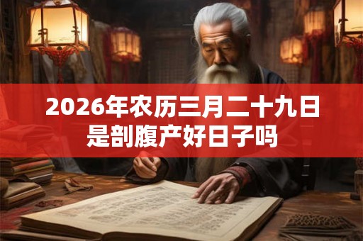 2026年农历三月二十九日是剖腹产好日子吗