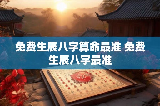 免费生辰八字算命最准 免费生辰八字最准
