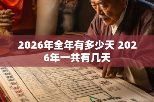 2026年全年有多少天 2026年一共有几天