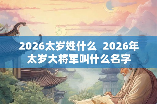 2026太岁姓什么 2026年太岁大将军叫什么名字 2026太岁姓什么 2026年太岁大将军叫什么名字