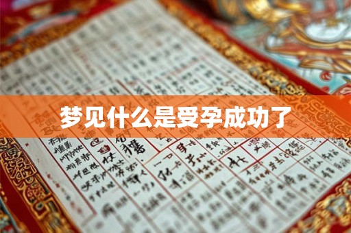 梦见什么是受孕成功了