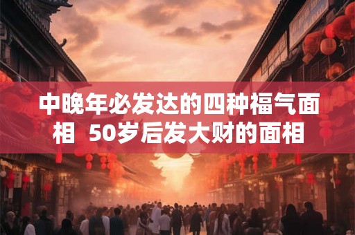 中晚年必发达的四种福气面相 50岁后发大财的面相 中晚年必发达的四种福气面相 50岁后发大财的面相