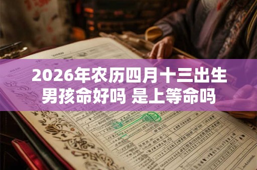 2026年农历四月十三出生男孩命好吗 是上等命吗