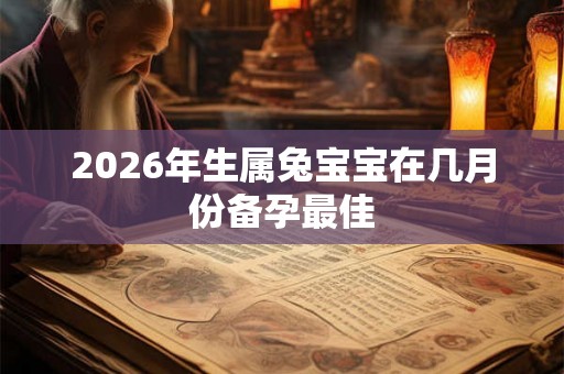 2026年生属兔宝宝在几月份备孕最佳