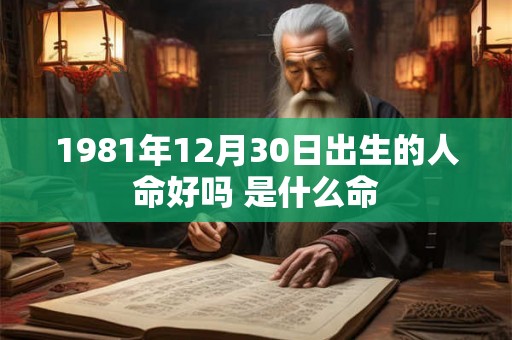 1981年12月30日出生的人命好吗 是什么命