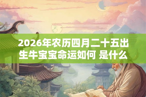 2026年农历四月二十五出生牛宝宝命运如何 是什么命