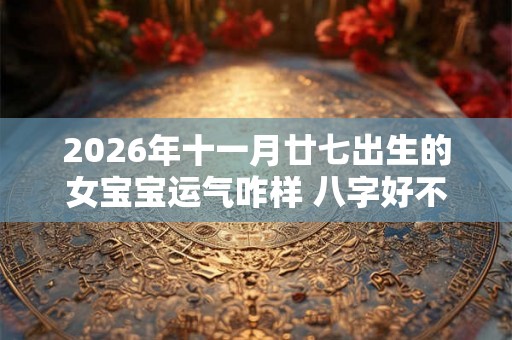 2026年十一月廿七出生的女宝宝运气咋样 八字好不好