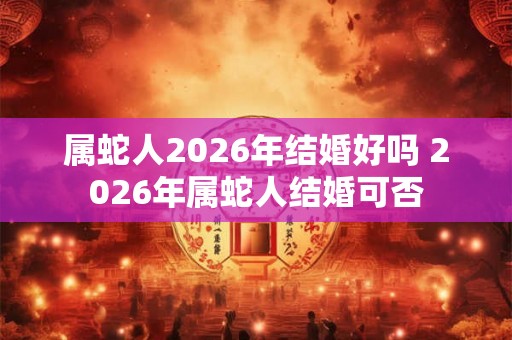 属蛇人2026年结婚好吗 2026年属蛇人结婚可否