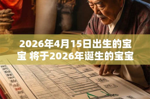 2026年4月15日出生的宝宝 将于2026年诞生的宝宝吗