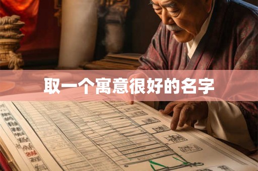 取一个寓意很好的名字