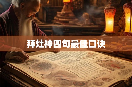 拜灶神四句最佳口诀