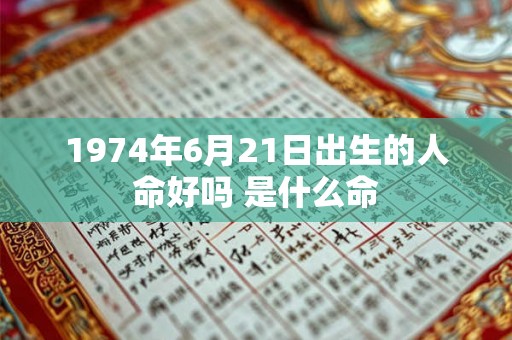1974年6月21日出生的人命好吗 是什么命