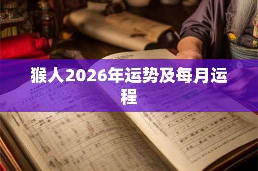 猴人2026年运势及每月运程 猴人2026年运势及每月运程