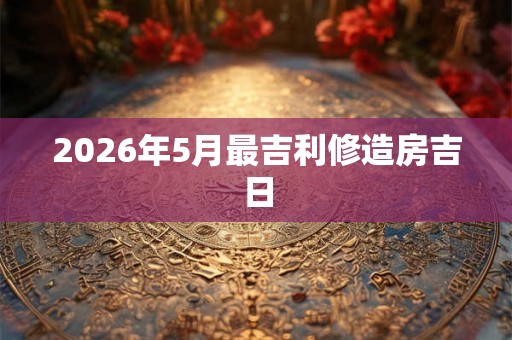 2026年5月最吉利修造房吉日 2026年5月最吉利修造房吉日