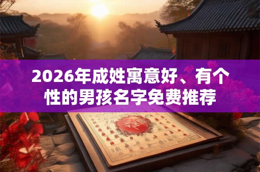 2026年成姓寓意好、有个性的男孩名字免费推荐