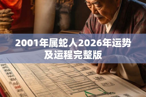 2001年属蛇人2026年运势及运程完整版