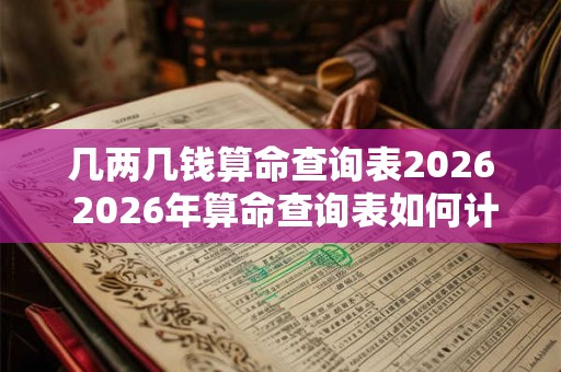 几两几钱算命查询表2026 2026年算命查询表如何计算 几两几钱算命查询表2026 2026年算命查询表如何计算
