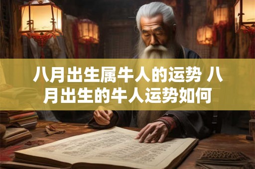 八月出生属牛人的运势 八月出生的牛人运势如何