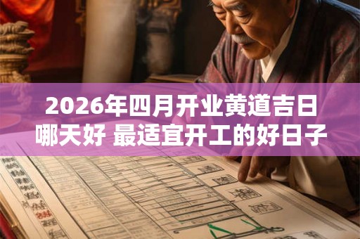 2026年四月开业黄道吉日哪天好 最适宜开工的好日子！