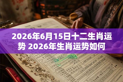2026年6月15日十二生肖运势 2026年生肖运势如何