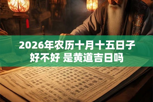2026年农历十月十五日子好不好 是黄道吉日吗 2026年农历十月十五日子好不好 是黄道吉日吗