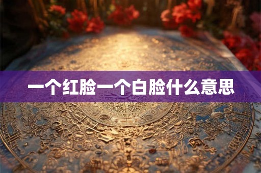 一个红脸一个白脸什么意思