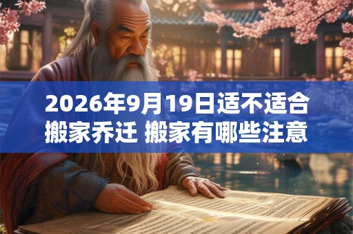 2026年9月19日适不适合搬家乔迁 搬家有哪些注意事项 2026年9月19日适不适合搬家乔迁 搬家有哪些注意事项