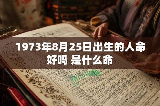 1973年8月25日出生的人命好吗 是什么命