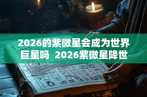2026的紫微星会成为世界巨星吗  2026紫微星降世