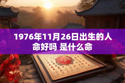 1976年11月26日出生的人命好吗 是什么命