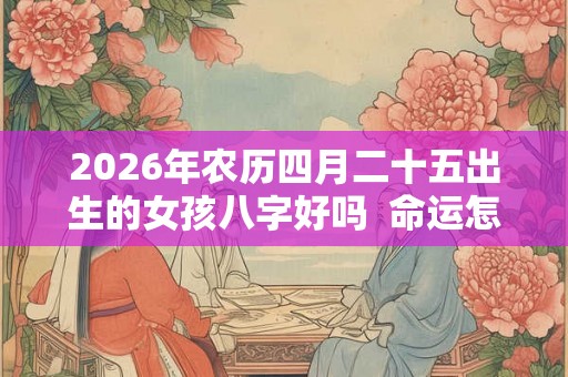 2026年农历四月二十五出生的女孩八字好吗 命运怎么样 2026年农历四月二十五出生的女孩八字好吗 命运怎么样