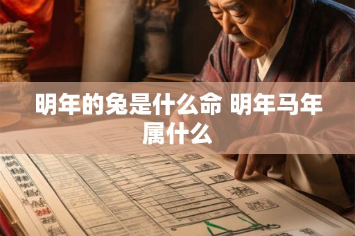 明年的兔是什么命 明年马年属什么 明年的兔是什么命 明年马年属什么
