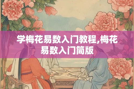 学梅花易数入门教程,梅花易数入门简版 学梅花易数入门教程,梅花易数入门简版