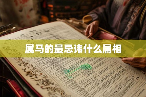 属马的最忌讳什么属相