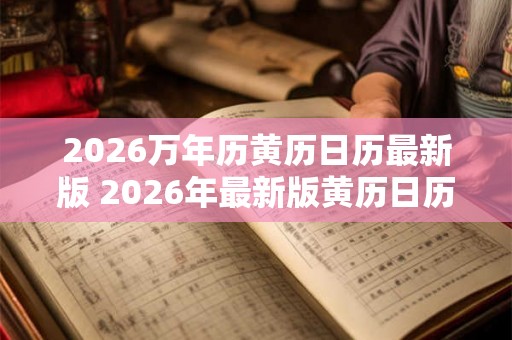 2026万年历黄历日历最新版 2026年最新版黄历日历出炉了吗