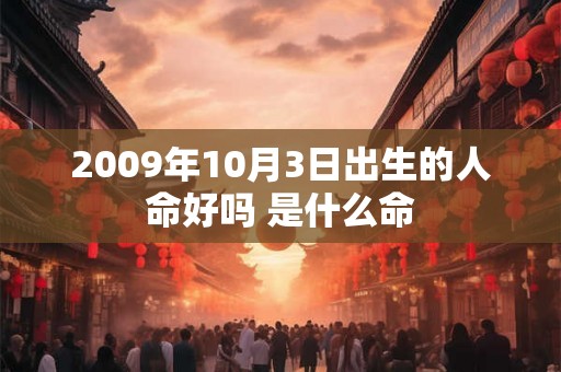 2009年10月3日出生的人命好吗 是什么命