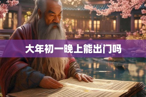大年初一晚上能出门吗