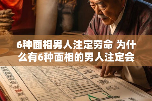 6种面相男人注定穷命 为什么有6种面相的男人注定会过着穷苦的生活