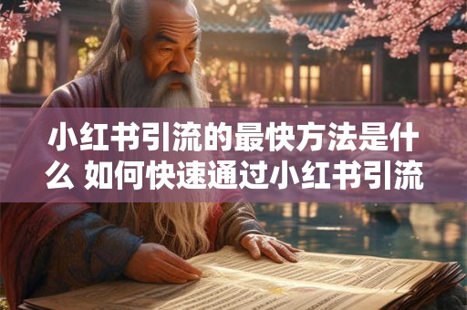 小红书引流的最快方法是什么 如何快速通过小红书引流